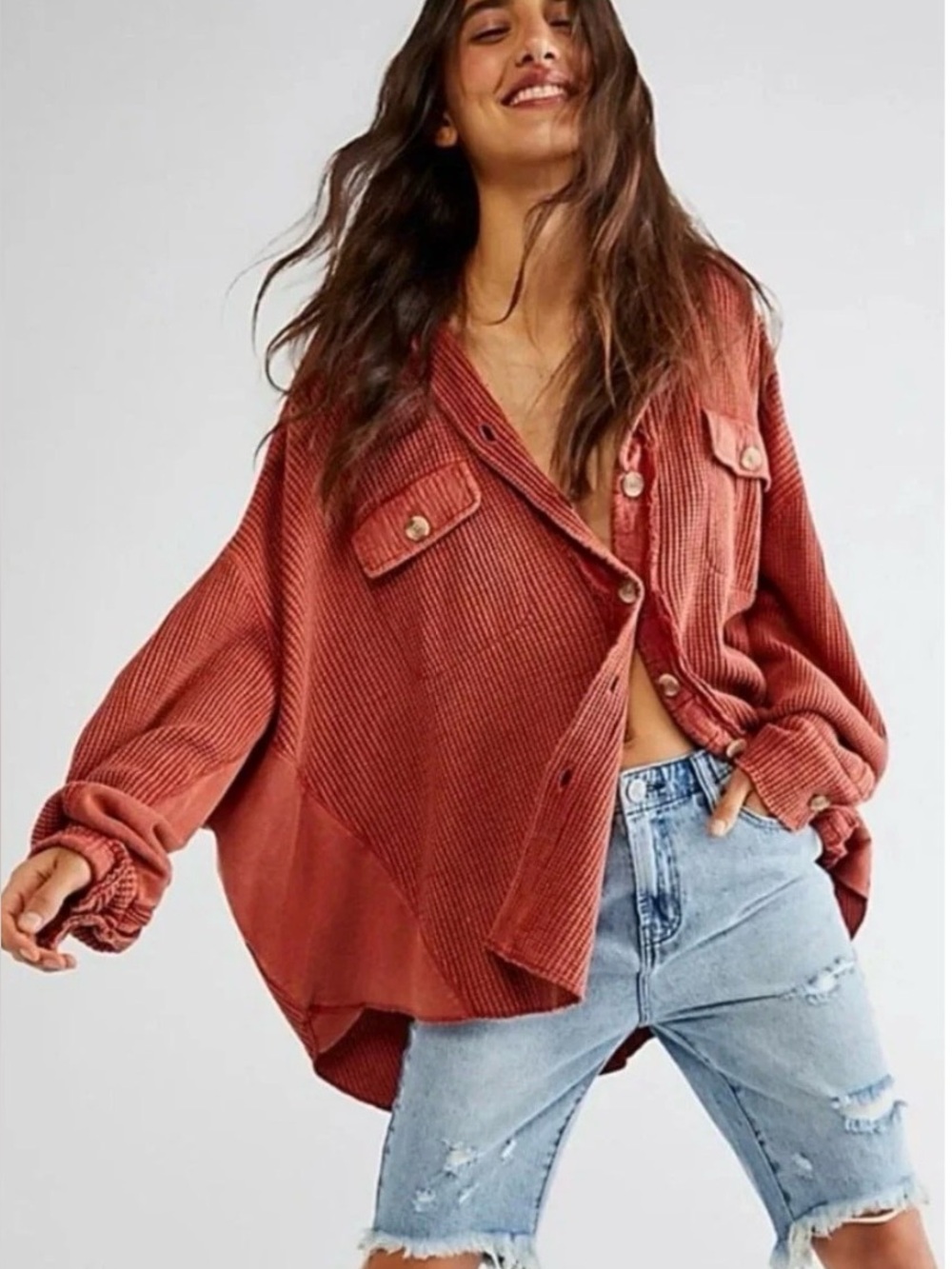 Free People One Scout Oversized Shirt Jacket